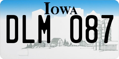 IA license plate DLM087
