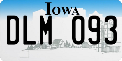 IA license plate DLM093