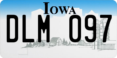 IA license plate DLM097
