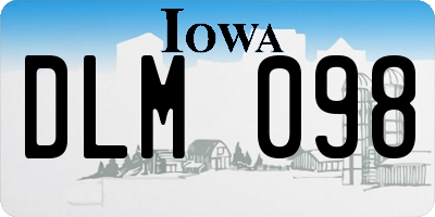 IA license plate DLM098