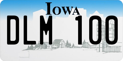 IA license plate DLM100