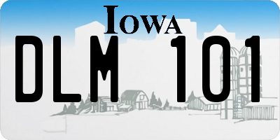 IA license plate DLM101