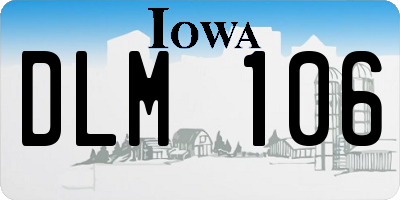 IA license plate DLM106