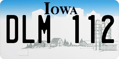 IA license plate DLM112
