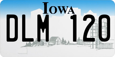 IA license plate DLM120
