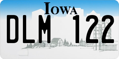 IA license plate DLM122