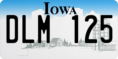 IA license plate DLM125