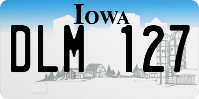 IA license plate DLM127