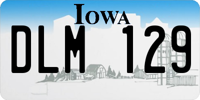 IA license plate DLM129