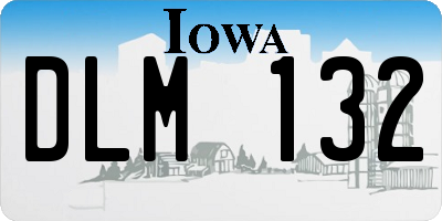 IA license plate DLM132