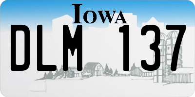 IA license plate DLM137