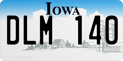 IA license plate DLM140