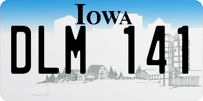IA license plate DLM141