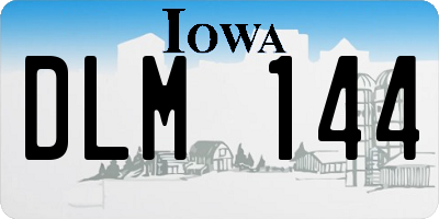 IA license plate DLM144