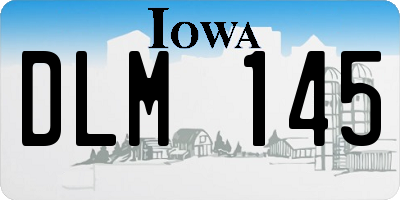 IA license plate DLM145