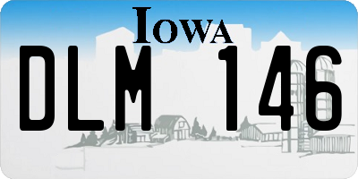 IA license plate DLM146