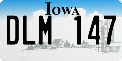 IA license plate DLM147