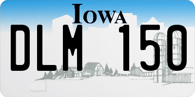 IA license plate DLM150