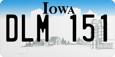 IA license plate DLM151