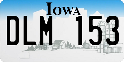 IA license plate DLM153