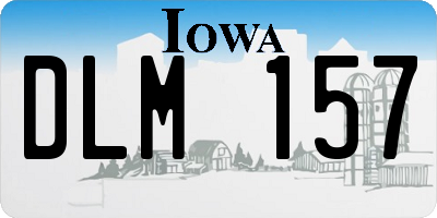 IA license plate DLM157
