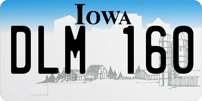 IA license plate DLM160