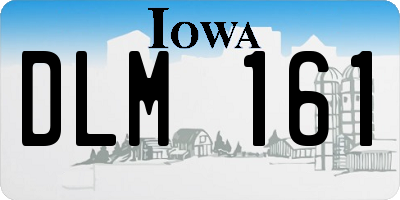 IA license plate DLM161