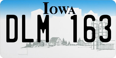 IA license plate DLM163