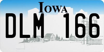 IA license plate DLM166