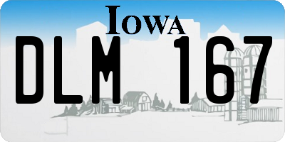 IA license plate DLM167