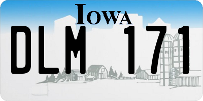 IA license plate DLM171
