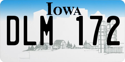 IA license plate DLM172