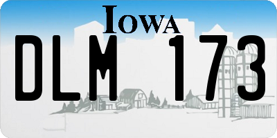 IA license plate DLM173