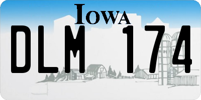 IA license plate DLM174