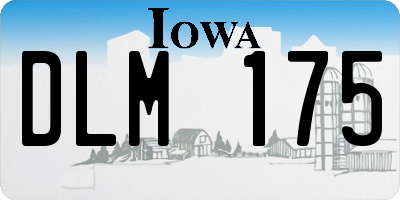 IA license plate DLM175
