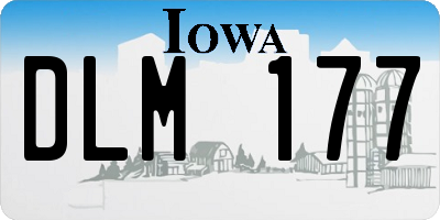 IA license plate DLM177