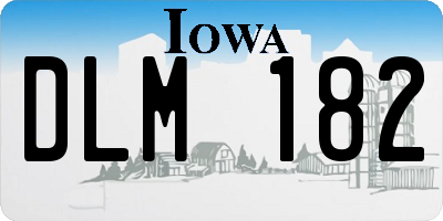 IA license plate DLM182