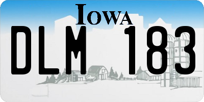 IA license plate DLM183
