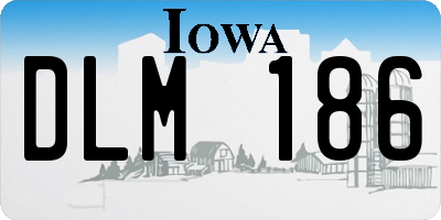 IA license plate DLM186