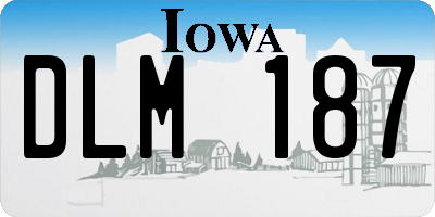 IA license plate DLM187