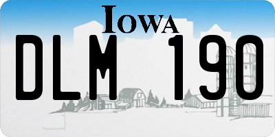 IA license plate DLM190