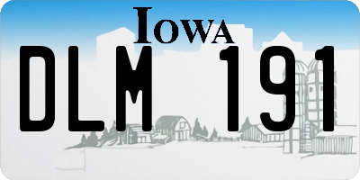 IA license plate DLM191