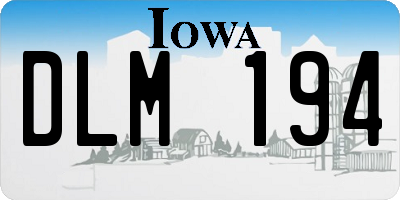 IA license plate DLM194