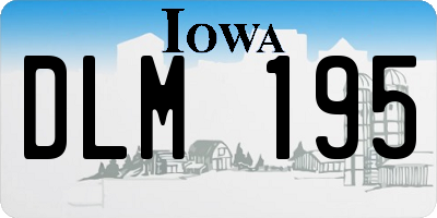 IA license plate DLM195