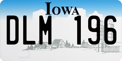 IA license plate DLM196