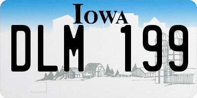 IA license plate DLM199