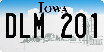 IA license plate DLM201