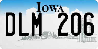 IA license plate DLM206