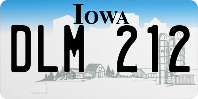 IA license plate DLM212