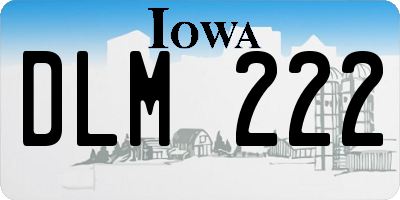 IA license plate DLM222